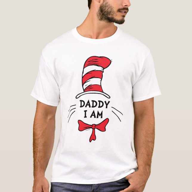 Camiseta Dr. Seuss | Gato en el Gorra - Papi soy (Anverso)