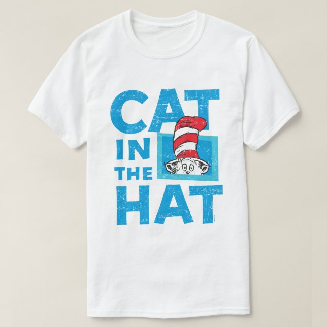 Camiseta Dr. Seuss | Gato en el logotipo del Gorra (Diseño del anverso)