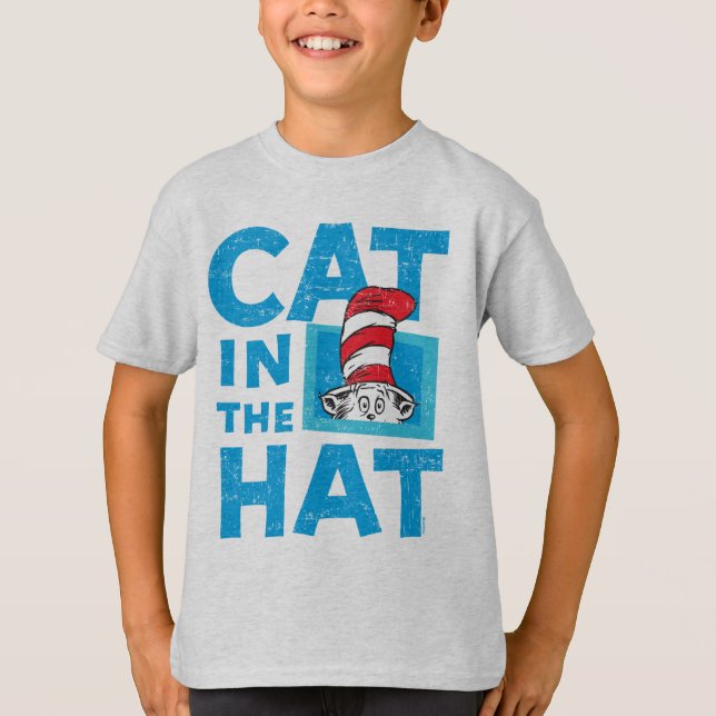 Camiseta Dr. Seuss | Gato en el logotipo del Gorra (Anverso)