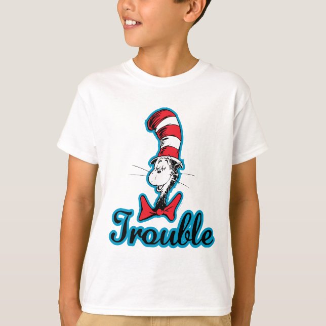 Camiseta Dr. Seuss | Gato en el problema del Gorra (Anverso)