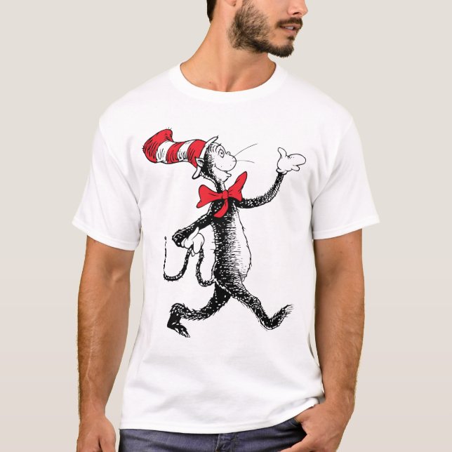 Camiseta Dr. Seuss | Gato en la caminata del gato Gorra (Anverso)