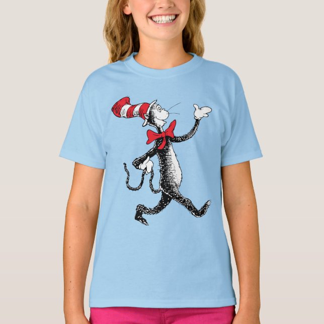 Camiseta Dr. Seuss | Gato en la caminata del gato Gorra (Anverso)