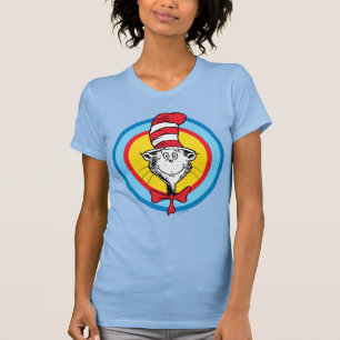 Camiseta Dr. Seuss Gráfico de la cabeza del gato con somb