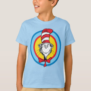 Camiseta Dr. Seuss   Gráfico de la cabeza del gato en el so