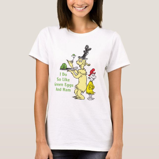 Camiseta Dr. Seuss | Green Eggs and Ham | Friend & Sam-I-Am (Anverso)