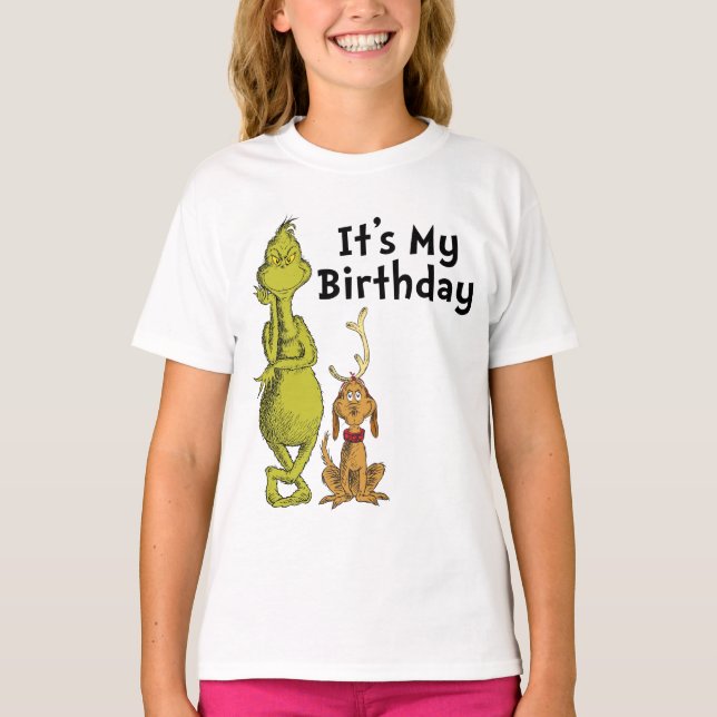 Camiseta Dr. Seuss | Grinch Cumpleaños de invierno (Anverso)