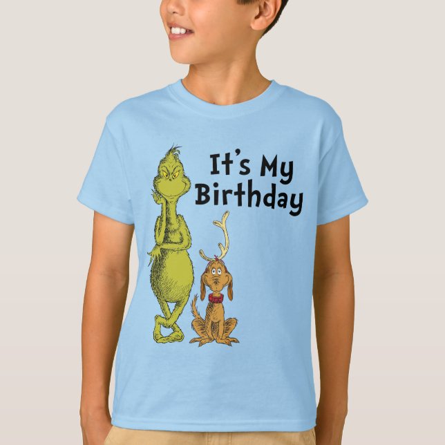 Camiseta Dr. Seuss | Grinch Cumpleaños de invierno (Anverso)