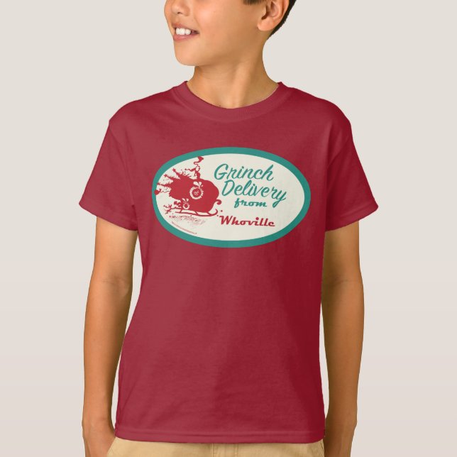 Camiseta Dr. Seuss | Grinch Delivery from Who-ville (Anverso)