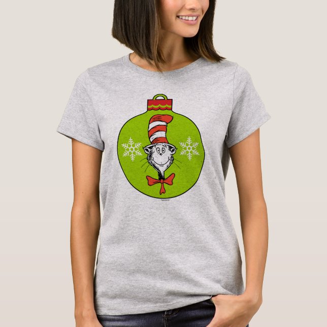 Camiseta Dr. Seuss | Grinch | Gato en el ornamento Gorra (Anverso)