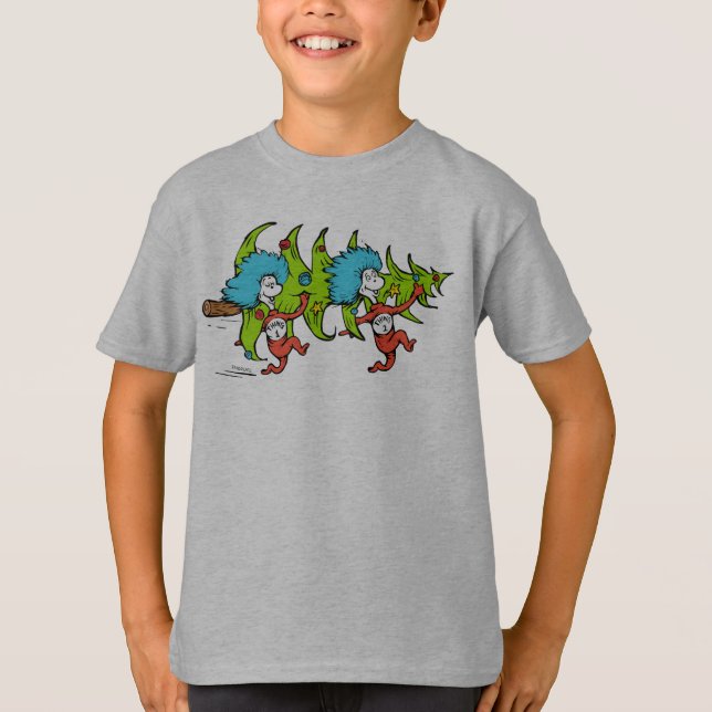 Camiseta Dr. Seuss | Grinch | Navidades de Thing One Thing (Anverso)