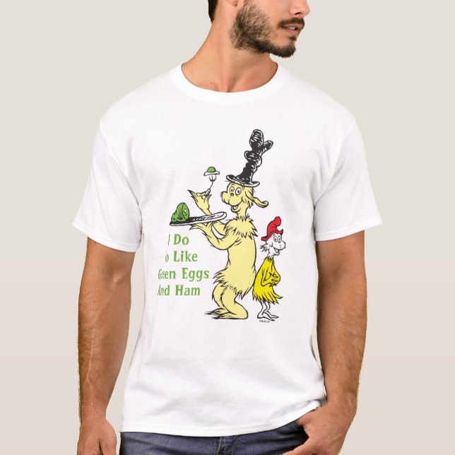 Camiseta Dr. Seuss | Huevos verdes y jamón | Amigo y Sam-I- (Anverso)