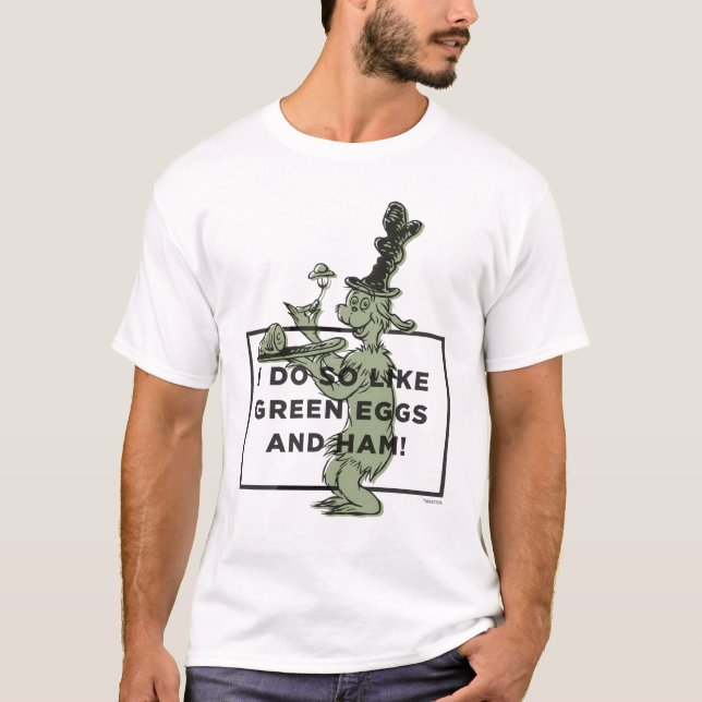 Camiseta Dr. Seuss| Lo hago como huevos verdes y jamón (Anverso)