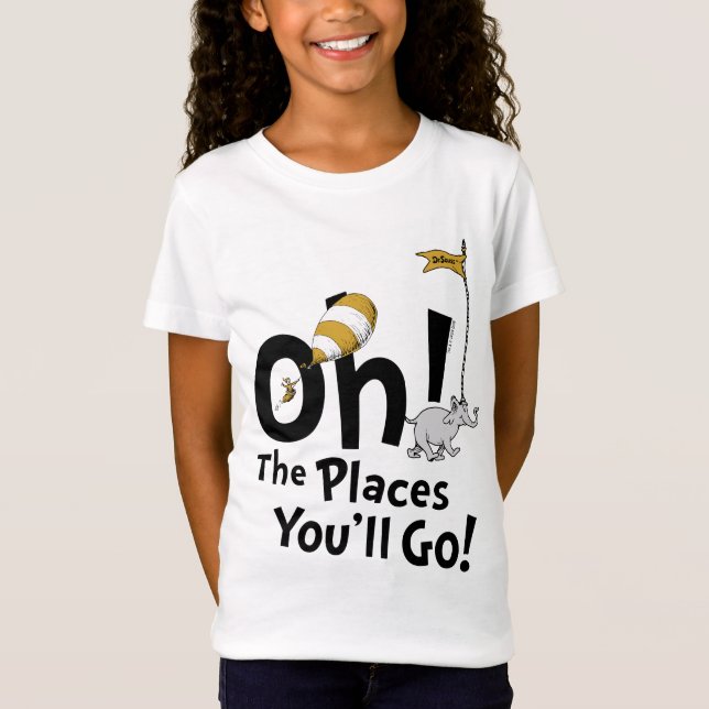 Camiseta Dr. Seuss | Oh, los lugares a los que vas! Retro (Anverso)