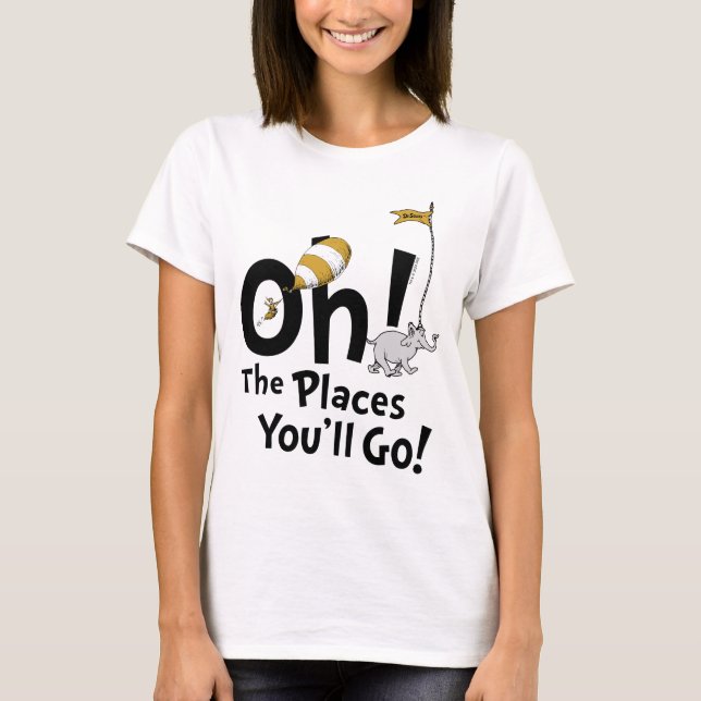 Camiseta Dr. Seuss | Oh, los lugares a los que vas! Retro (Anverso)