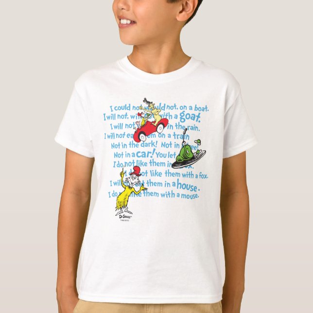 Camiseta Dr. Seuss | Patrón De Libro De Historias De Huevos (Anverso)