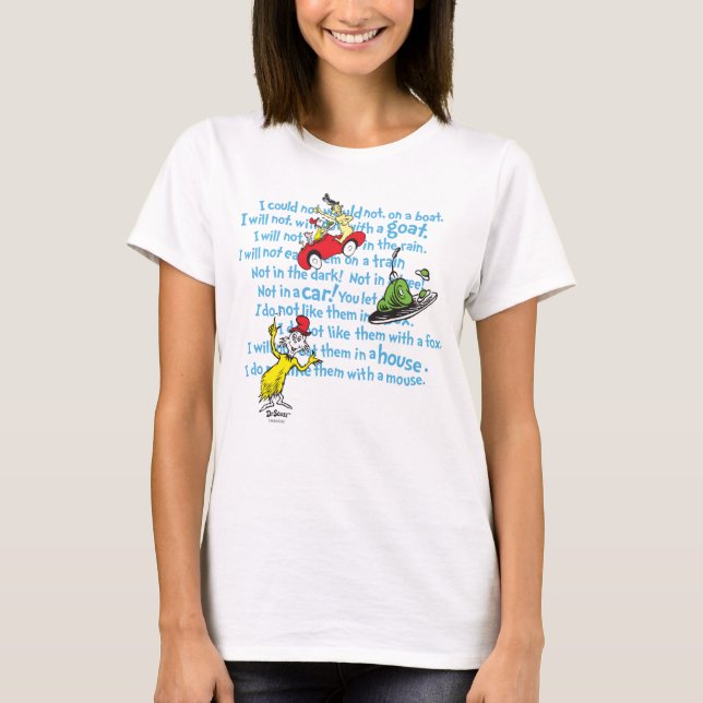 Camiseta Dr. Seuss | Patrón De Libro De Historias De Huevos (Anverso)