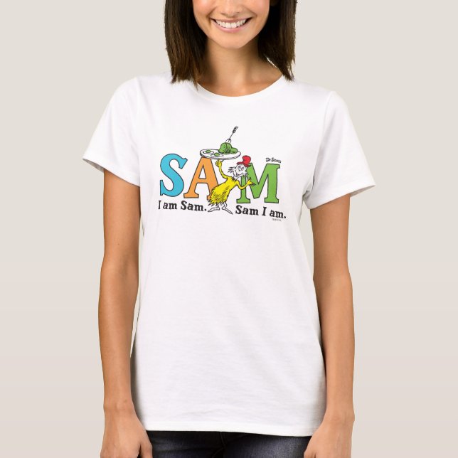Camiseta Dr. Seuss| Soy Sam. Sam, Lo Soy. (Anverso)