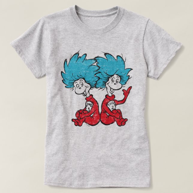 Camiseta Dr. Seuss | The Cat in the Hat - Thing 1, Thing 2 (Diseño del anverso)