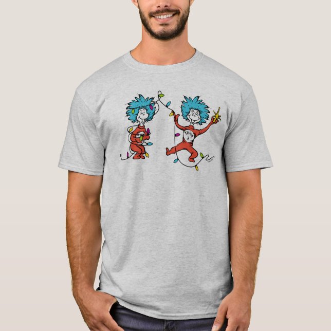 Camiseta Dr. Seuss | The Grinch | Thing 1 & Thing 2 Dancing (Anverso)