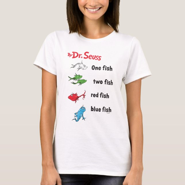 Camiseta Dr. Seuss | Un Pescado Dos Peces - Vintage (Anverso)
