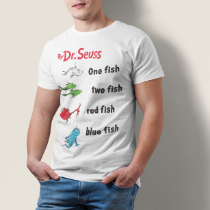 Camiseta Dr. Seuss   Un Pescado Dos Peces - Vintage