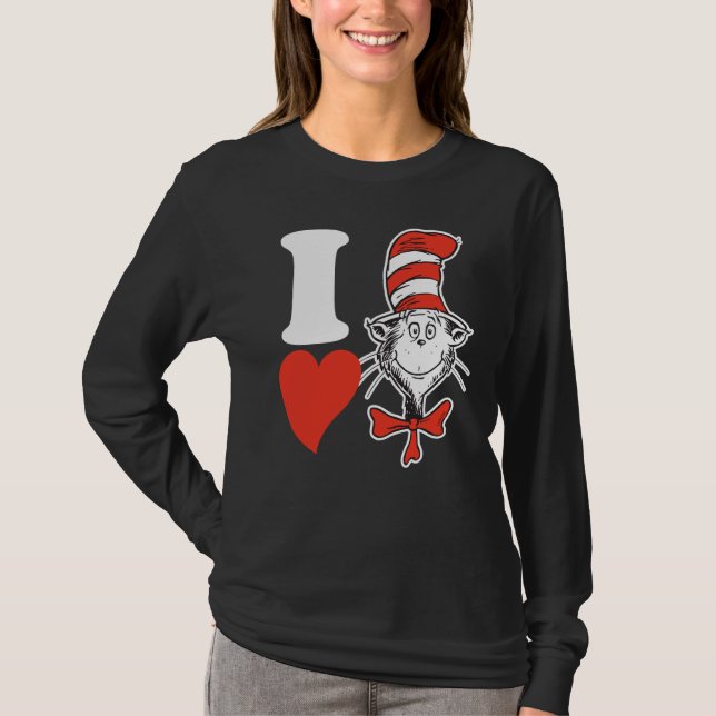 Camiseta Dr. Seuss Valentine | I Heart The Cat in the Hat (Anverso)