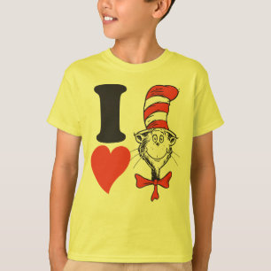 Camiseta Dr. Seuss Valentine   I Heart The Cat in the Hat
