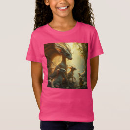 Camiseta „Drachenmutter im goldenen Wald“