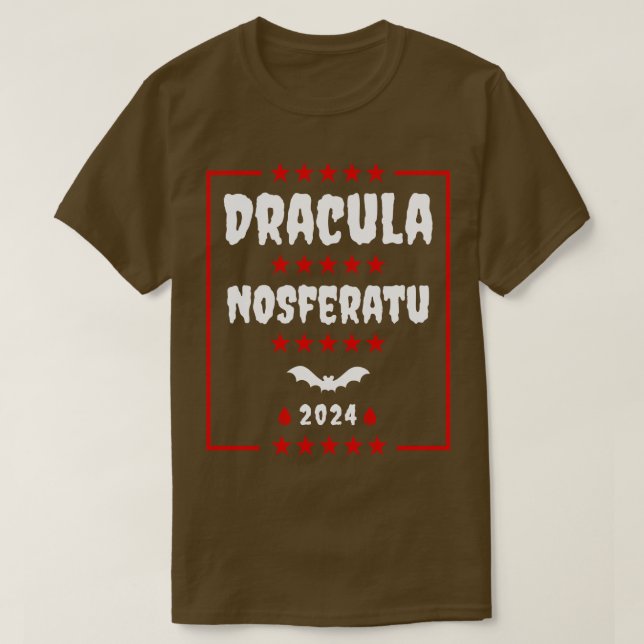 Camiseta Drácula 2024 Vampiros para presidente (Diseño del anverso)