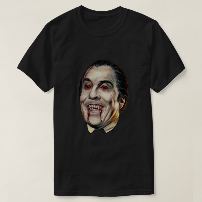 Camiseta Dracula cara Christopher Lee Classic (Diseño del anverso)
