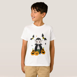 Camiseta Drácula con calabazas