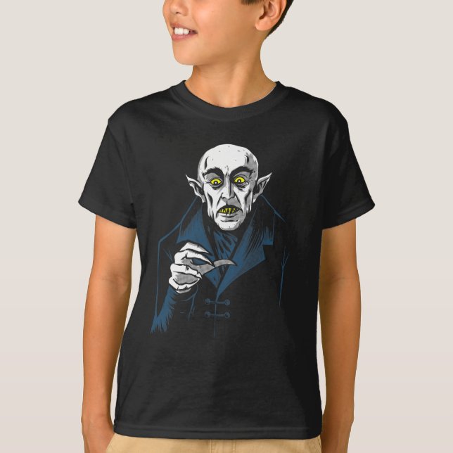 Camiseta Drácula de terror de vampiro de Nosferatu Hallowee (Anverso)