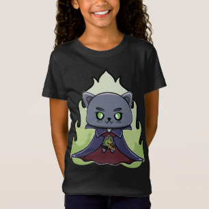Camiseta Drácula De Vampiro De Gato Negro Y Monstruo De Piz