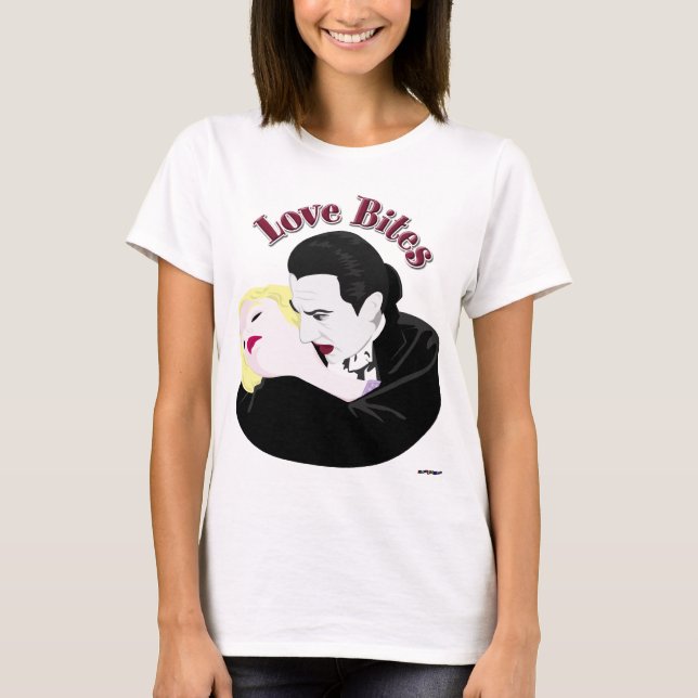 Camiseta Drácula, Mordiscos de amor (Anverso)