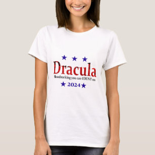 Camiseta Drácula Rótulo electoral 2024 - Halloween Y H dive
