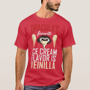 Camiseta Drácula sabor a helado favorito es divertido