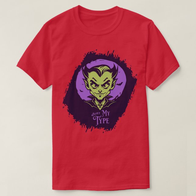Camiseta Drácula Sólo mi tipo TShirt 1 (Diseño del anverso)