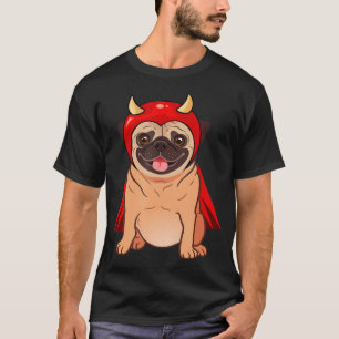 Camiseta Drácula Vampiro Pug Cute Perro Halloween Disstuve 