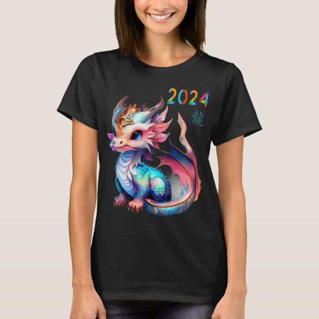 Camiseta Dragon 2024 Year Of The Dragon Happy Lunar New Yea (Anverso)