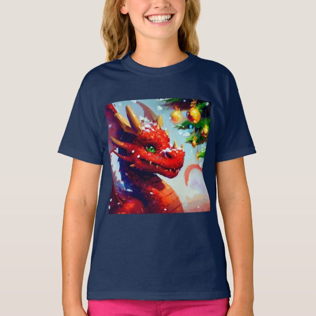 Camiseta Dragón 2 de los navidades (Anverso)