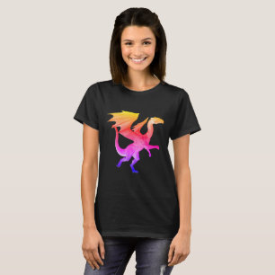 Camiseta Dragón 3D arco iris