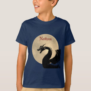 Camiseta Dragón a la Luz de la Luna Personalizado 
