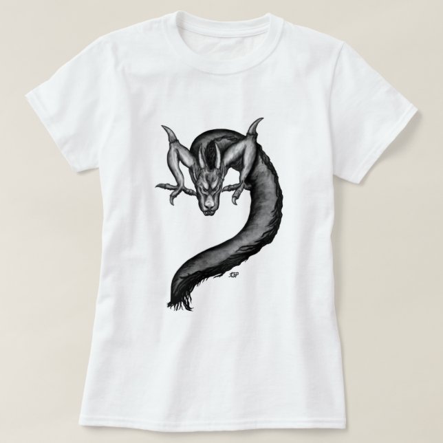 Camiseta Dragón al estilo del tatuaje (Diseño del anverso)