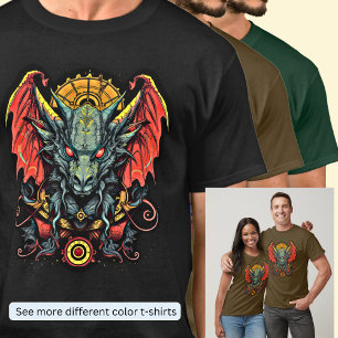 Camiseta Dragón alado rojo