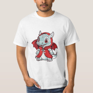 Camiseta Dragón albino en rojo