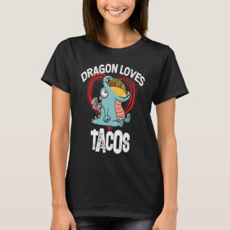 Camiseta Dragón ama los tacos Cinco de Mayo Fiesta de tac