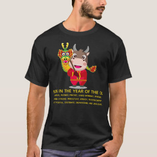 Camiseta Dragón Año Nuevo Chino de los Rasgos Ox