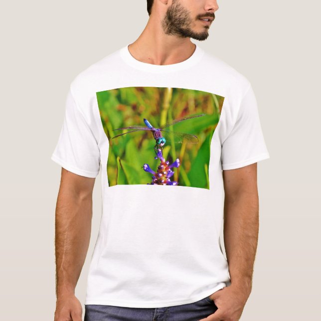 Camiseta Dragón arcoiris verde azulado (Anverso)