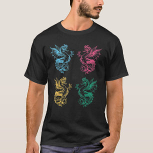 Camiseta Dragon Art Graphic Retro Vintage