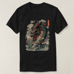 Camiseta Dragón arte estético japonés tatuaje japonés